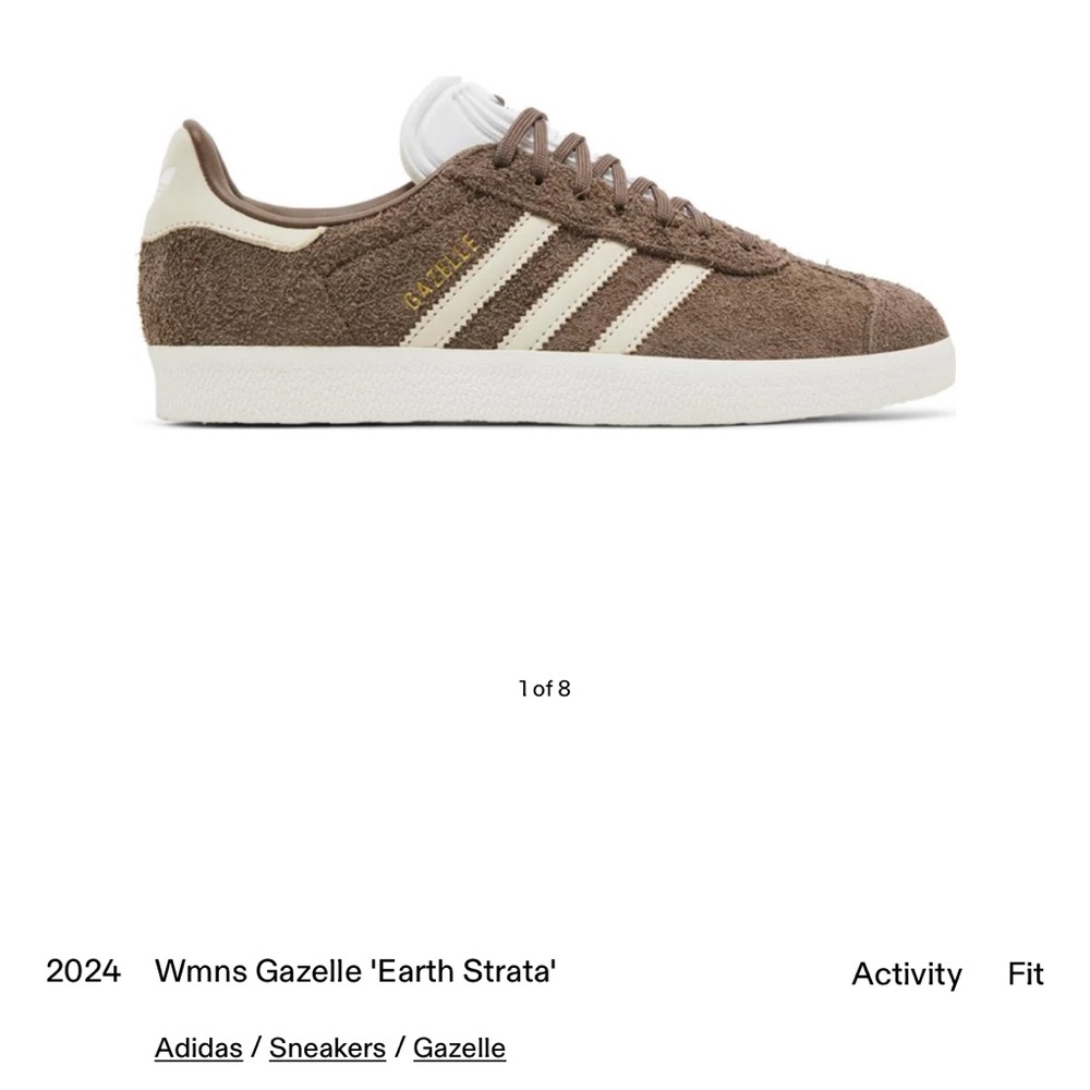 New Adidas gazelle earth strata (brown) sneakers. Women’s size 8.